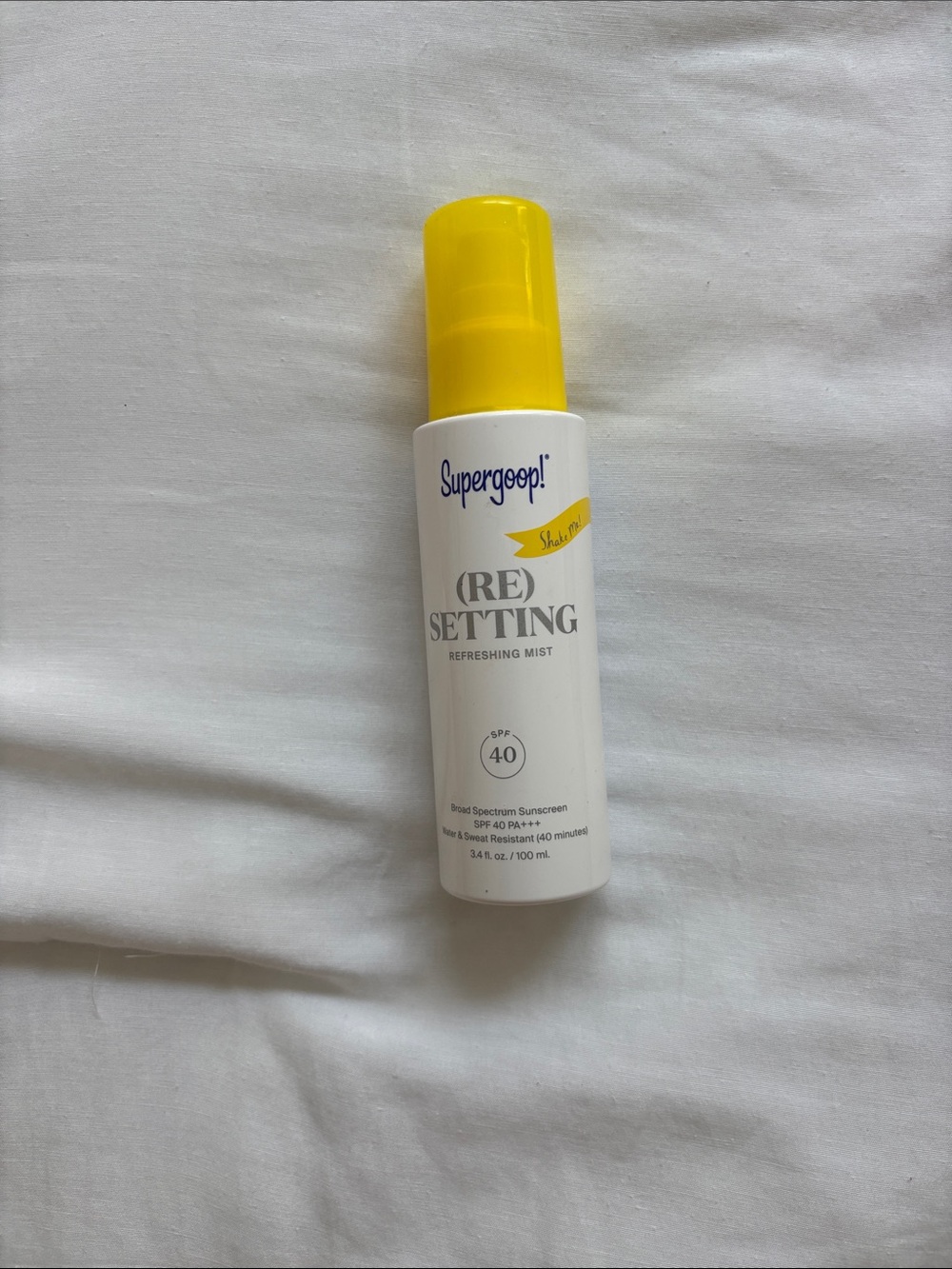 Supergoop! (RE)SETTING Refreshing Mist - White & Yellow